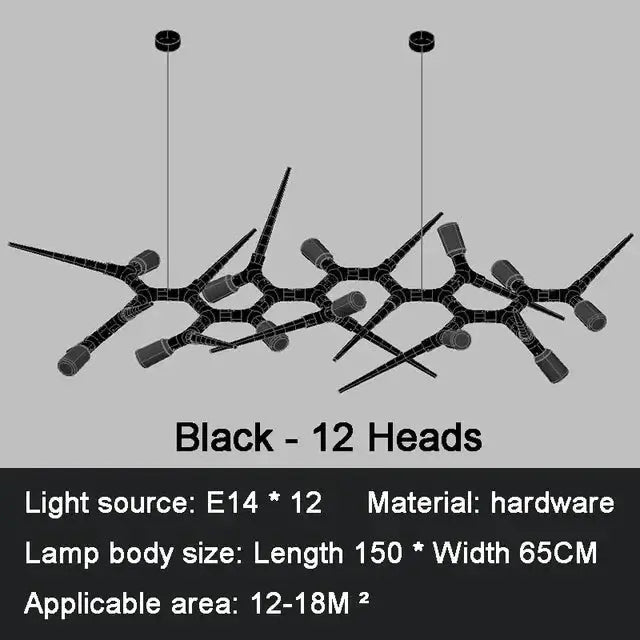 Thorsten – Modern Antler-Style Dimmable LED Pendant Kozyled.com