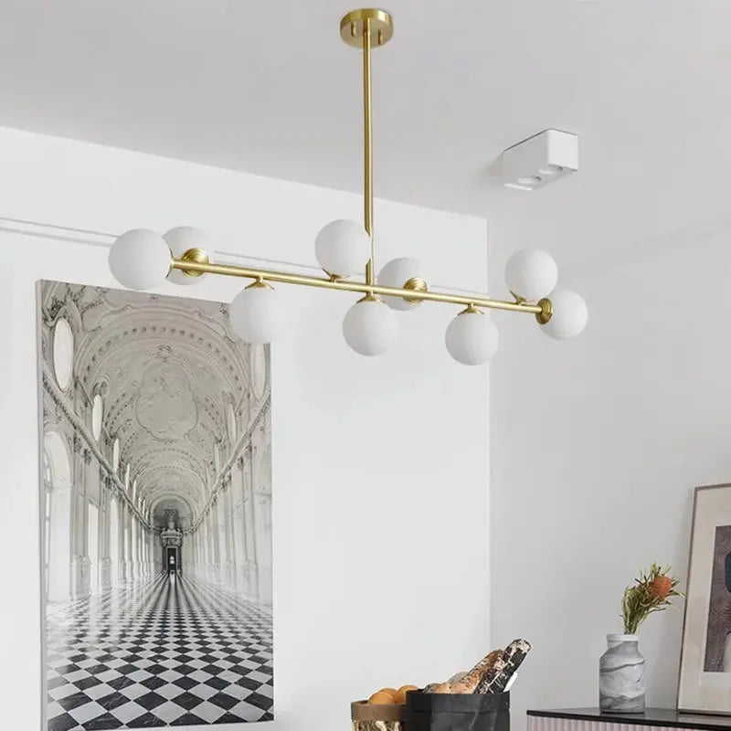 Malin – Scandinavian Frosted Glass Dining Table dimmable LED Pendant Lamp Lampasa.com