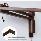 Roald – Japanese Retro LED Wall Lamp with Folding Design in Walnut Finish Lampasa.com