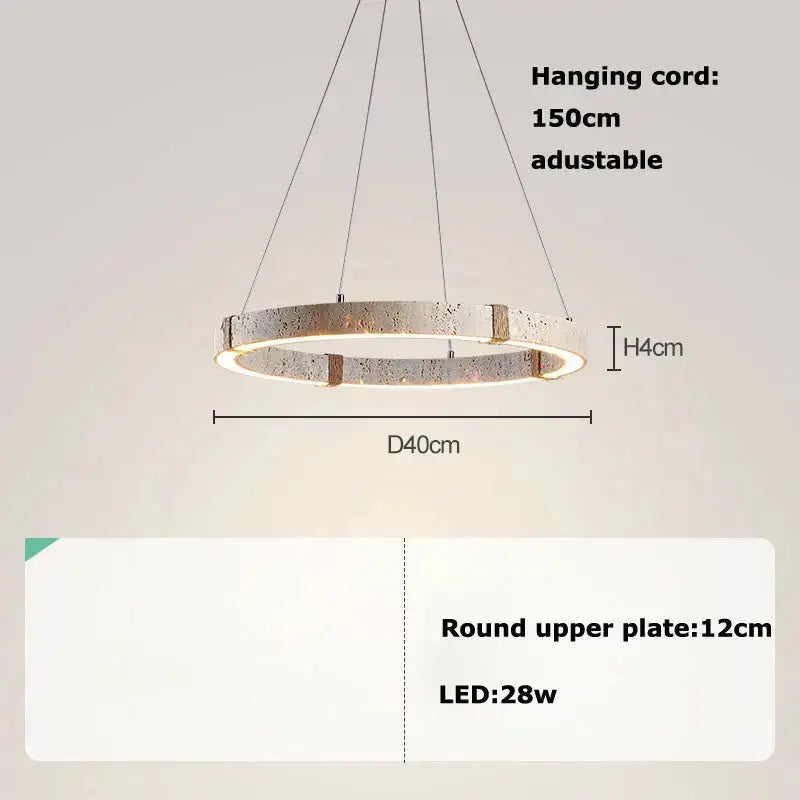 Arvid – Dimmable LED Pendant Light with Natural Stone Design for Modern Interiors Kozyled.com