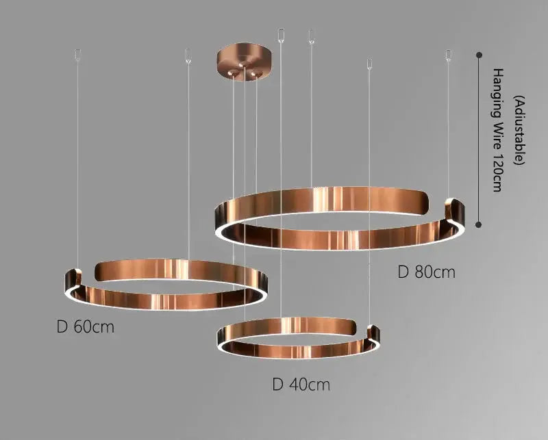 Alberte – Modern Luxury C-Ring Dimmable LED Pendant Lamp Kozyled