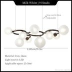 Leif – Modern Glass Ball LED Pendant Light for Dining Tables and Bars Kozyled.com