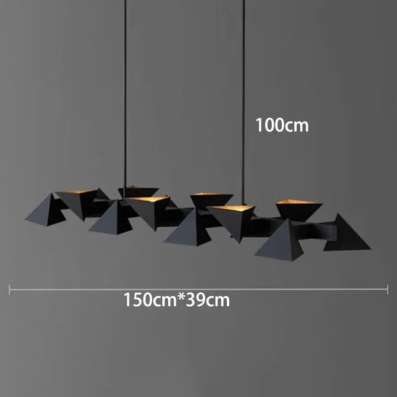 Thora – Modern geometric LED pendant lamp with metal frame for kitchen islands and other spaces Lampasa.com