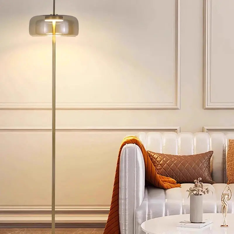 Ivara – Modern Dimmable LED Glass Floor Lamp Lampasa.com