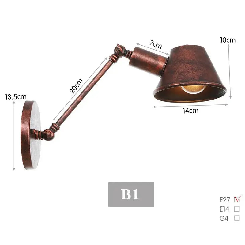 Branson – Modern Rustic LED Wall Light in Black Vintage Finish Lampasa.com