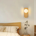 Japandi Wooden LED Wall Lamp with Acrylic Shade – Abel Lampasa.com