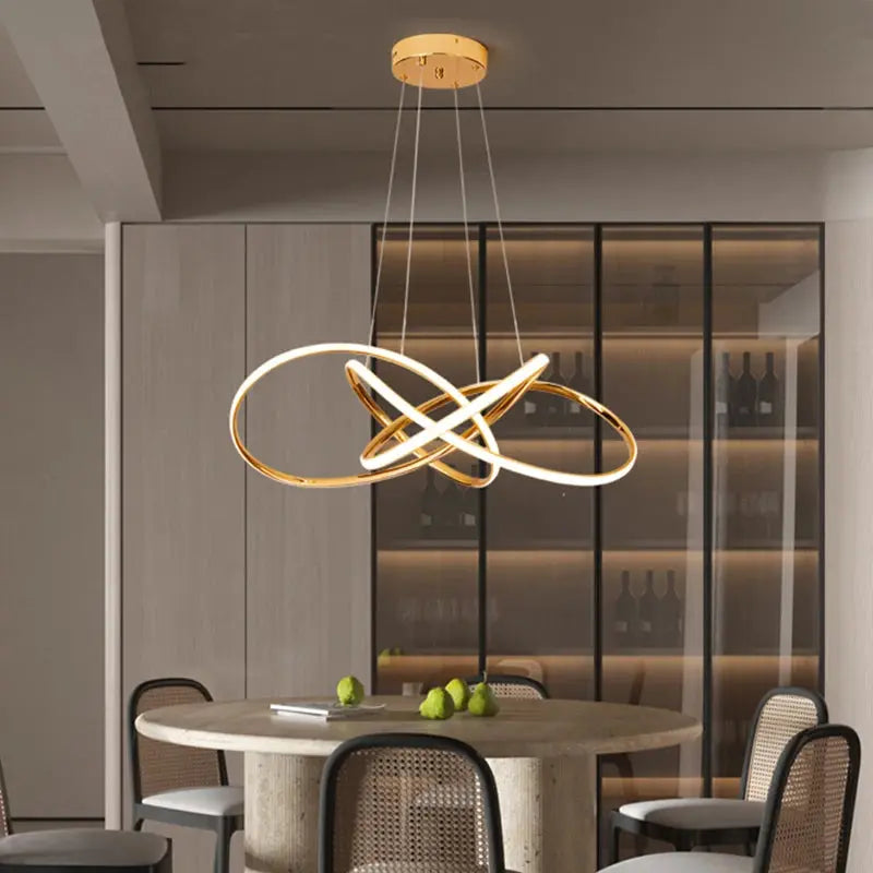 Ashild – Nordic Modern Geometric Line Dimmable LED Pendant Lamp for Sleek Interiors Kozyled