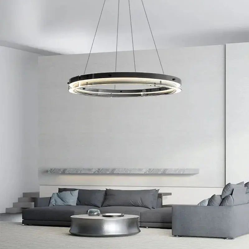 Espen – Modern Glass Circle Dimmable LED Pendant Lamp for Sleek Lighting Kozyled