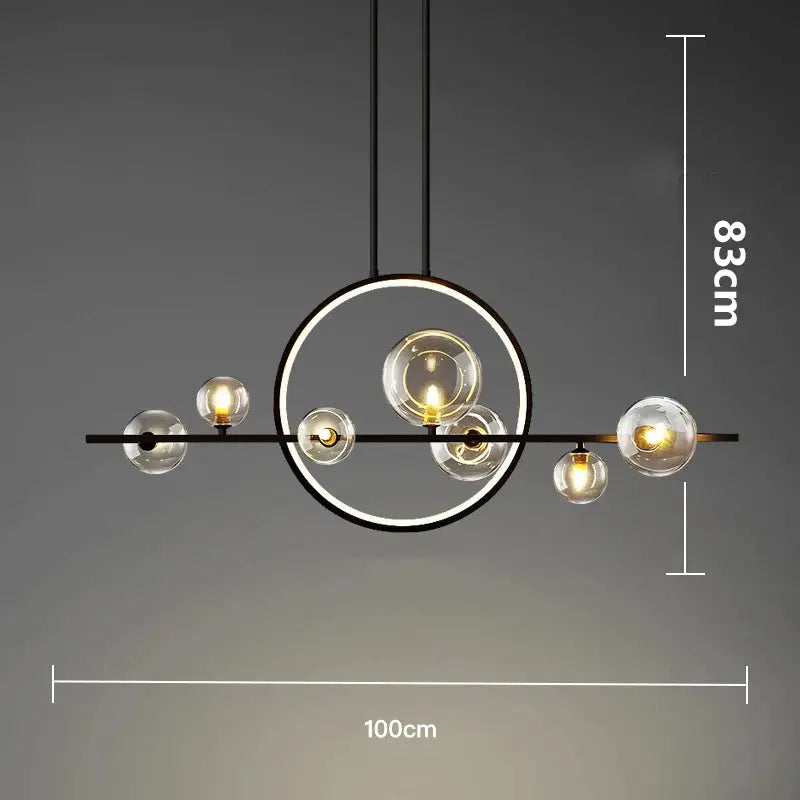 Nenna – Modern LED Pendant Light with Metal and Glass Design for Dining Tables and Bars Kozyled.com