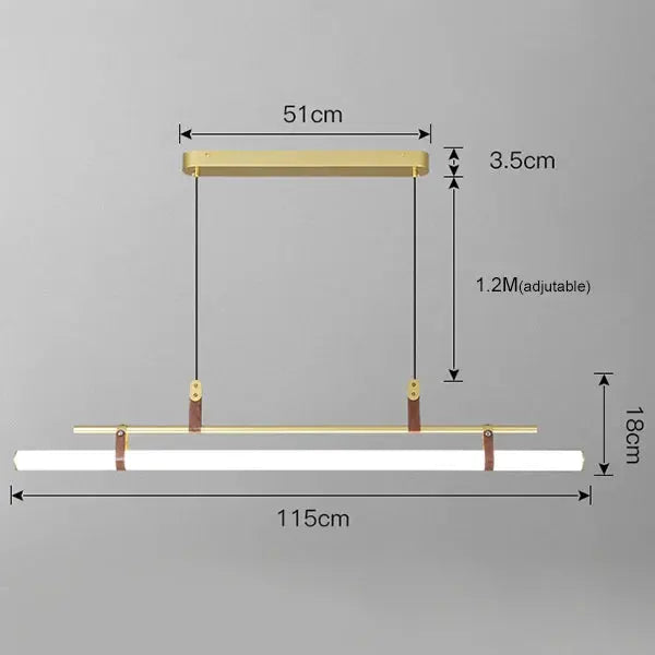 Nilsson – Dimmable Modern LED Pendant Light with Long Tube Design for Dining Tables and Bars Kozyled.com
