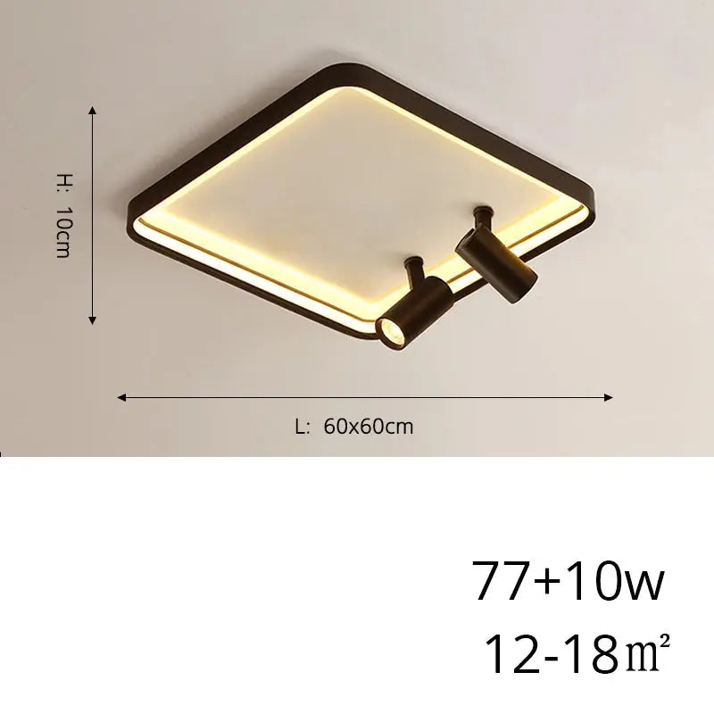 Sigrid – Nordic Minimalist LED Ceiling Lamp with Adjustable Spotlight for Modern Spaces Kozyled