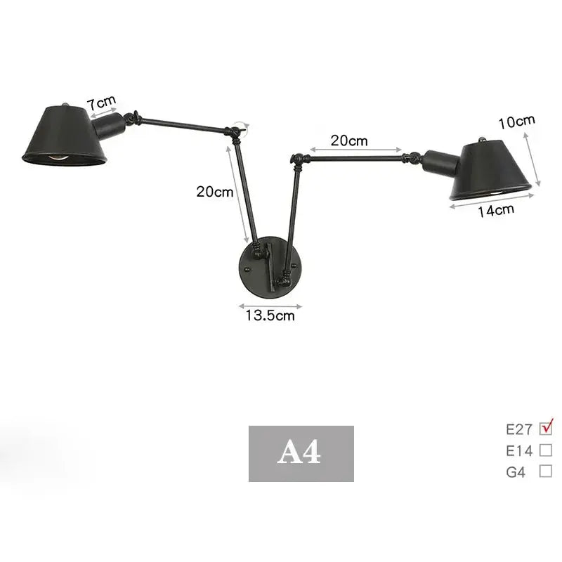 Branson – Modern Rustic LED Wall Light in Black Vintage Finish Lampasa.com