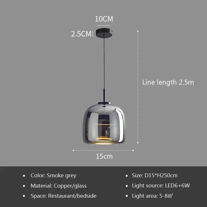 Hilda – Modern Luxury LED Glass Pendant Lamp for Elegant Interiors Kozyled