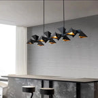 Thora – Modern geometric LED pendant lamp with metal frame for kitchen islands and other spaces Lampasa.com