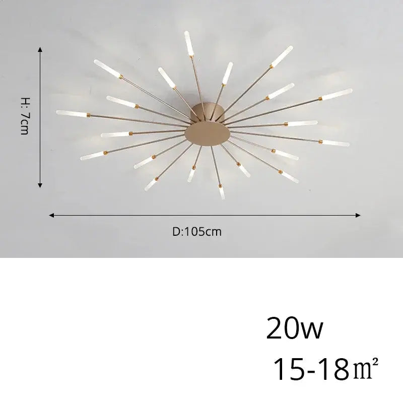 Arlo – Modern Scandinavian Fan-Shape Dimmable LED Ceiling Lamp Lampasa.com