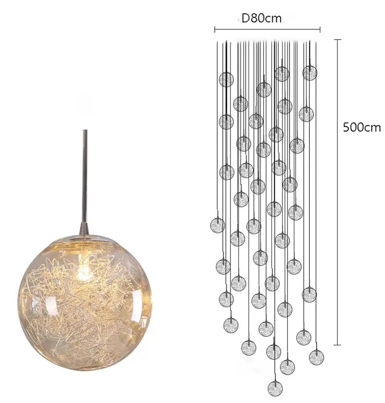 Celestia – Luxury Modern Dimmable LED Staircase Chandelier Lampasa.com