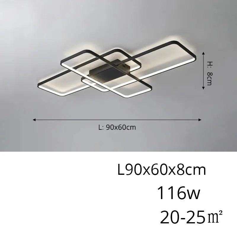 Nivrel – Modern Geometric Dimmable LED Ceiling Lamp Lampasa.com