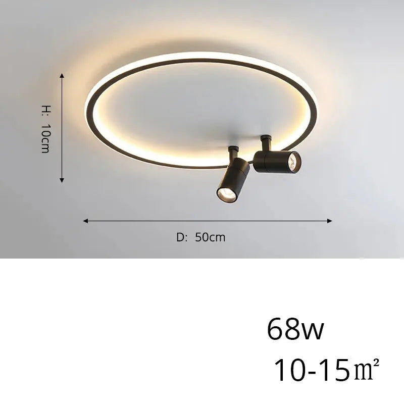 Alva – Modern Dimmable LED Ceiling Lamp with Adjustable Spotlights for Versatile Lighting Kozyled