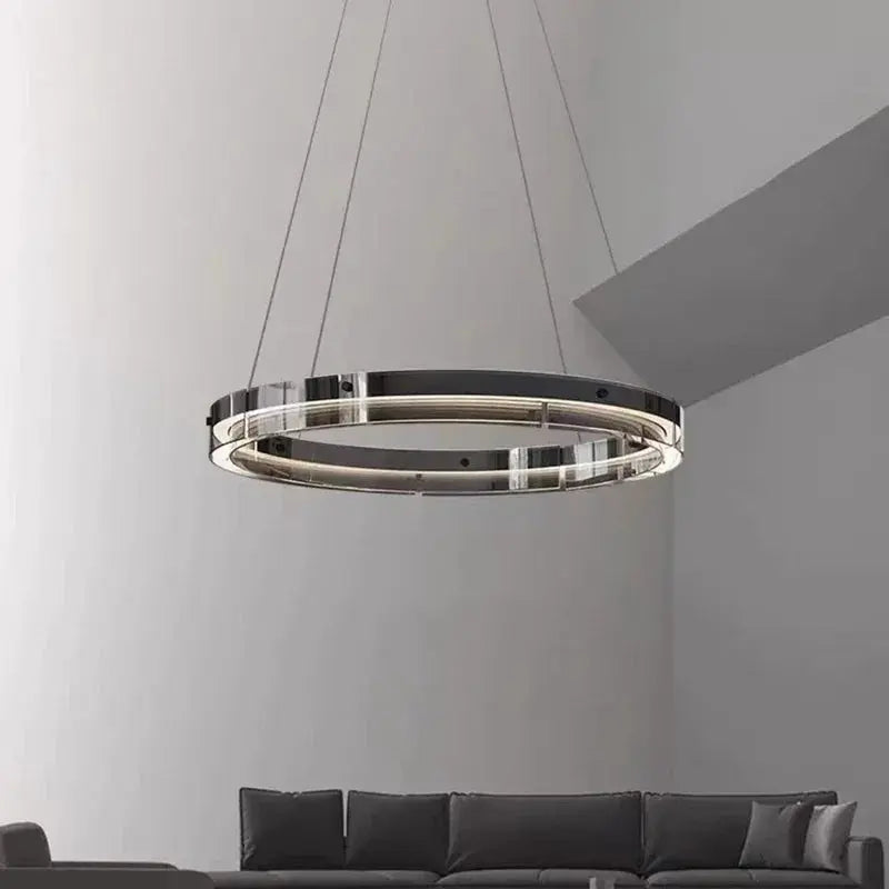 Espen – Modern Glass Circle Dimmable LED Pendant Lamp for Sleek Lighting Kozyled