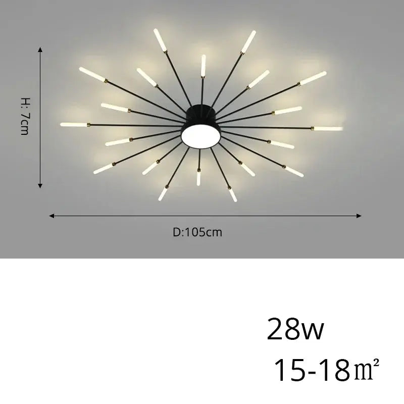 Arlo – Modern Scandinavian Fan-Shape Dimmable LED Ceiling Lamp Lampasa.com