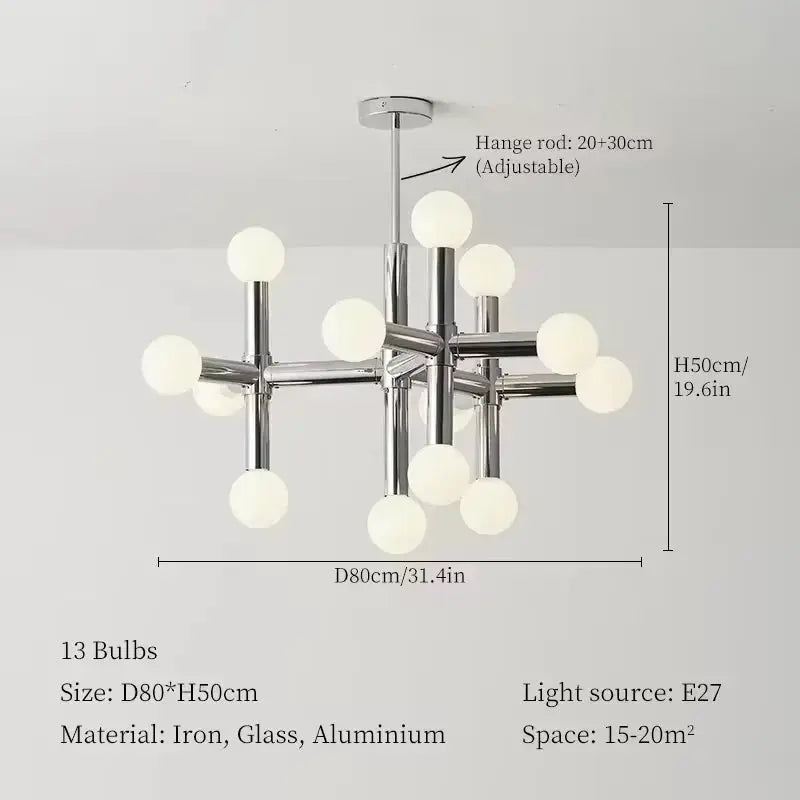 Astor – Nordic LED Ceiling Light with Elegant Glass Ball Design Kozyled.com