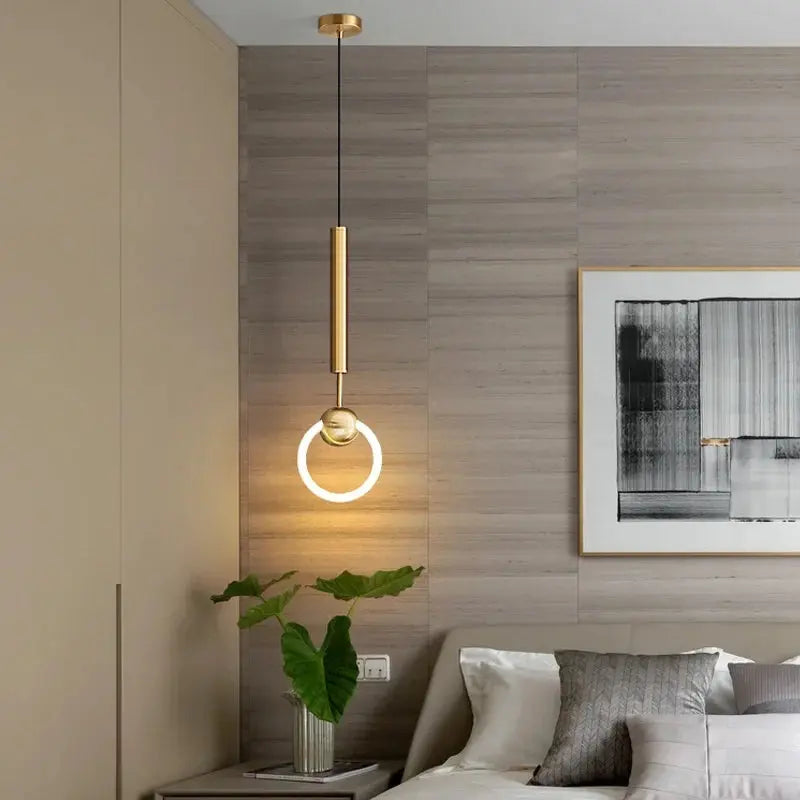 Myntor – Unique Modern LED Ring Bedside/ Corner Pendant lamp Lampasa.com