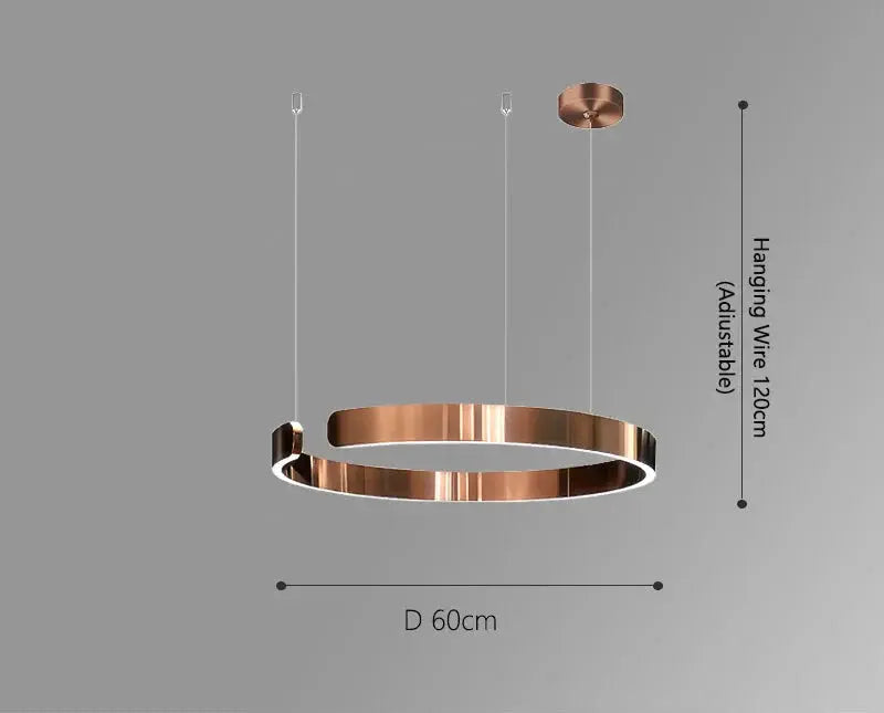 Alberte – Modern Luxury C-Ring Dimmable LED Pendant Lamp Kozyled