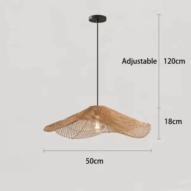 Lyra – Hand-Knitted Rattan LED Pendant Light for Cozy, Natural Decor Kozyled
