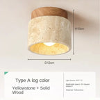 Japandi Stone & Walnut LED Ceiling Downlight –  Hana Lampasa.com