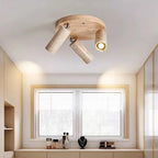 Japandi Travertine Triple Spot LED Ceiling Lamp – Nobu Lampasa.com