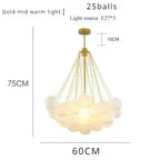 Bravik – Scandinavian Frosted Bubble Glass LED Pendant Lamp Lampasa.com