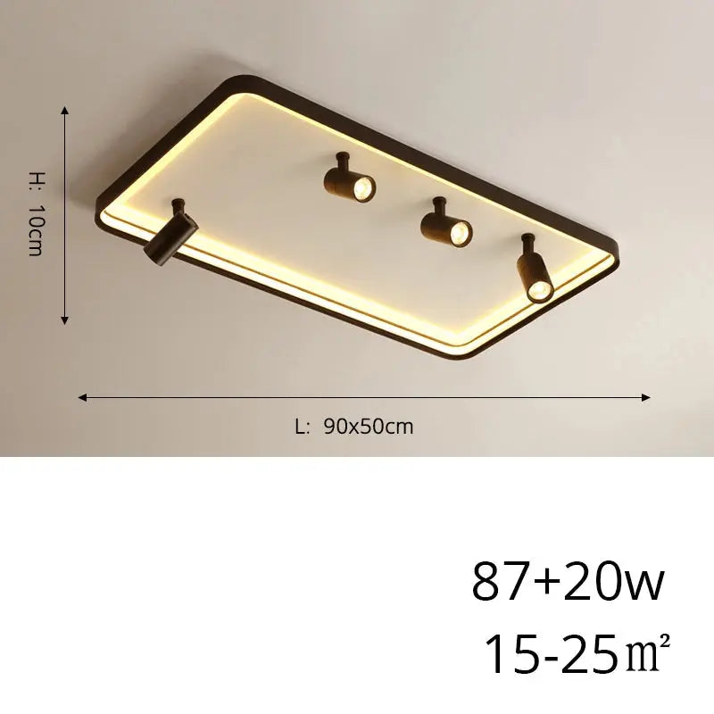 Sigrid – Nordic Minimalist LED Ceiling Lamp with Adjustable Spotlight for Modern Spaces Kozyled