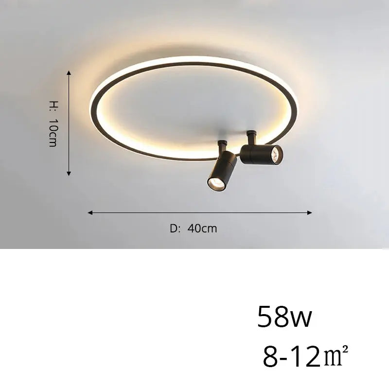 Alva – Modern Dimmable LED Ceiling Lamp with Adjustable Spotlights for Versatile Lighting Kozyled