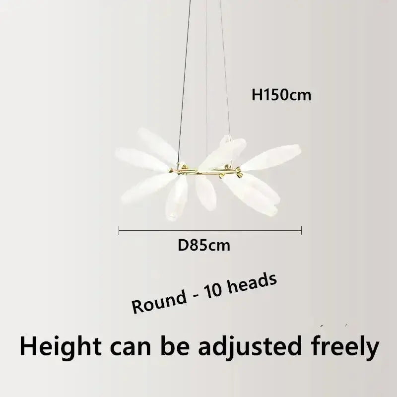 Malou – Scandinavian Rice Grain Glass Dining Table Dimmable LED Pendant Lamp Lampasa.com