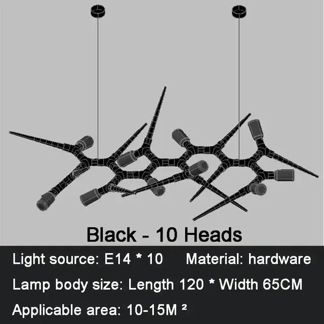 Thorsten – Modern Antler-Style Dimmable LED Pendant Kozyled.com