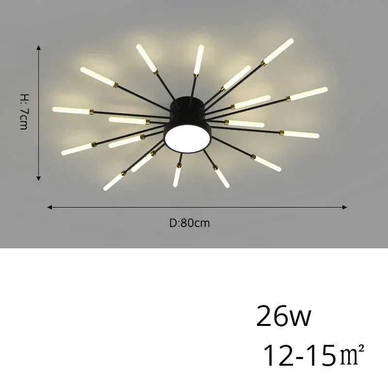 Arlo – Modern Scandinavian Fan-Shape Dimmable LED Ceiling Lamp Lampasa.com