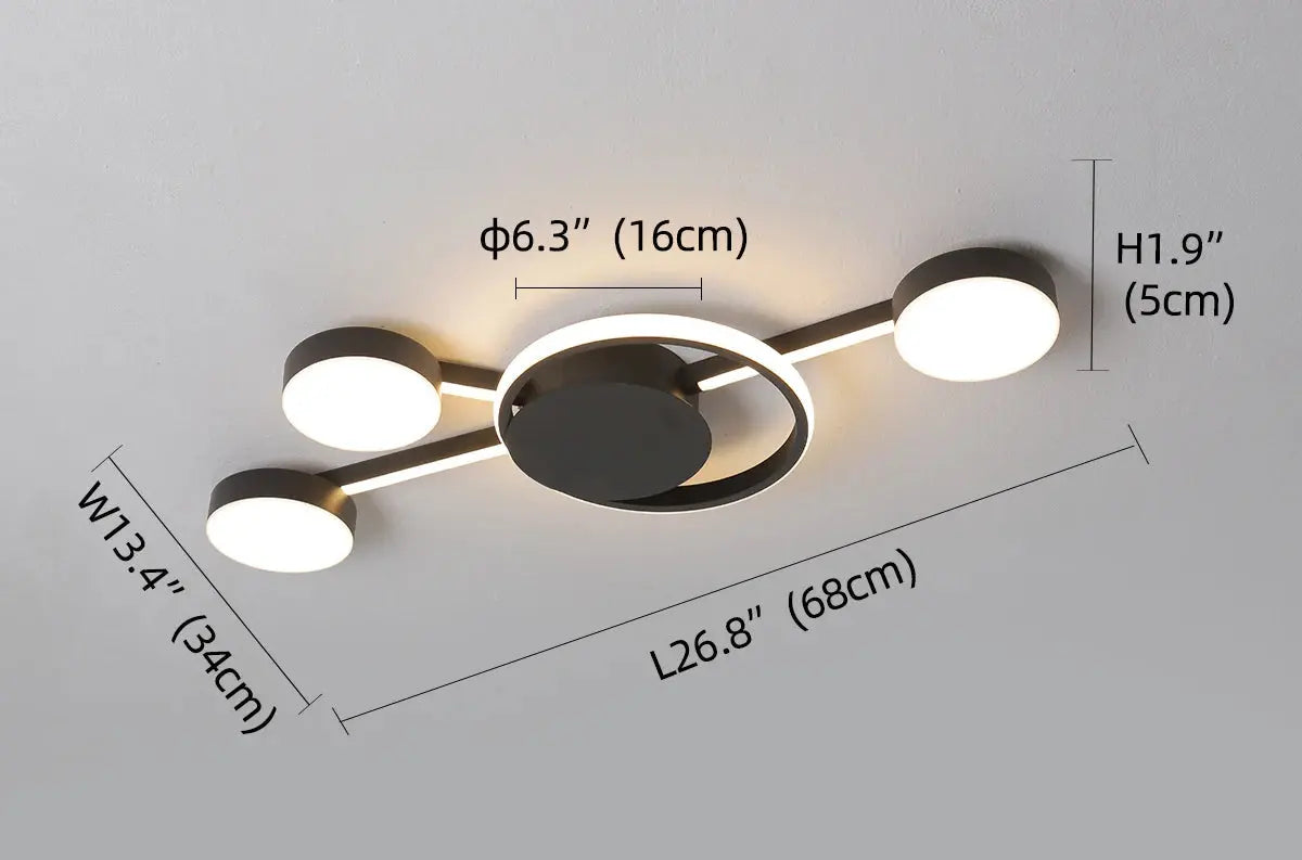 Kasper - Multi Head Chrome Plated Modern Dimmable LED Ceiling Lamp Lampasa.com