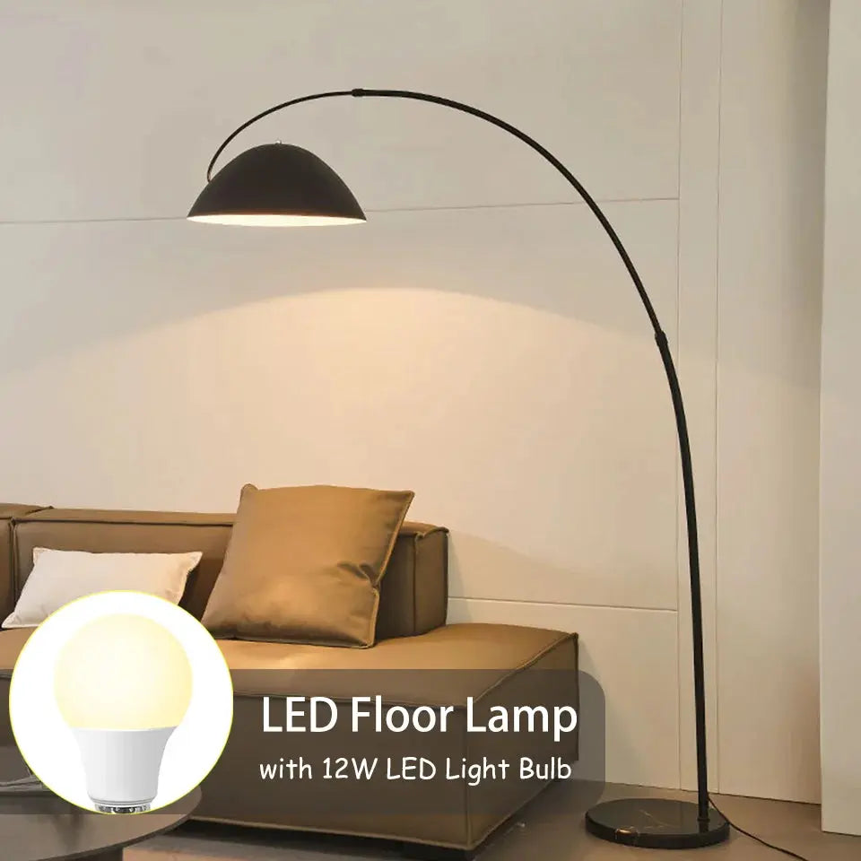 Elvar – Modern Scandinavian Arch LED Floor Lamp Lampasa.com