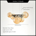 Leif – Modern Glass Ball LED Pendant Light for Dining Tables and Bars Kozyled.com