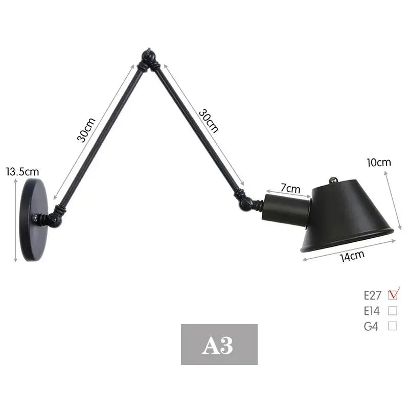 Branson – Modern Rustic LED Wall Light in Black Vintage Finish Lampasa.com