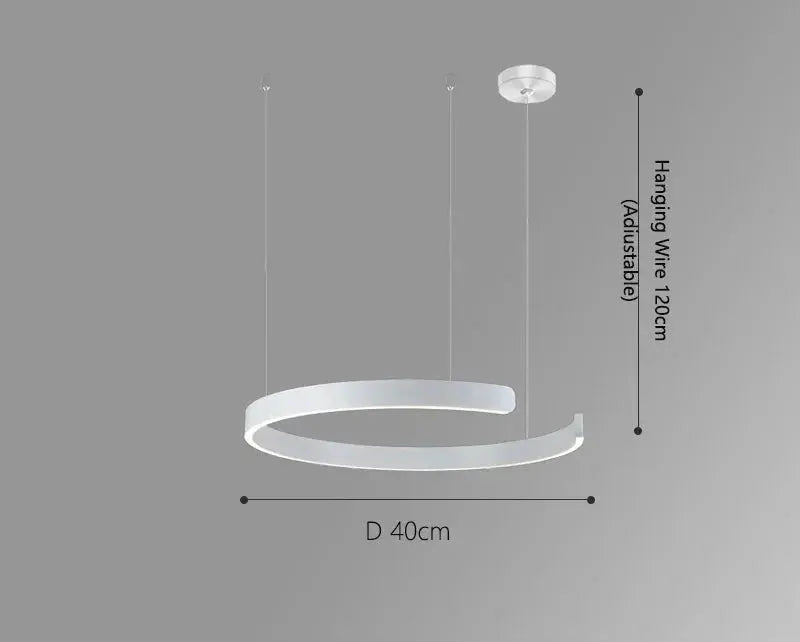 Alberte – Modern Luxury C-Ring Dimmable LED Pendant Lamp Kozyled
