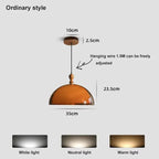 Marvella – Vintage Bauhaus Orange LED Pendant Lamp Lampasa.com