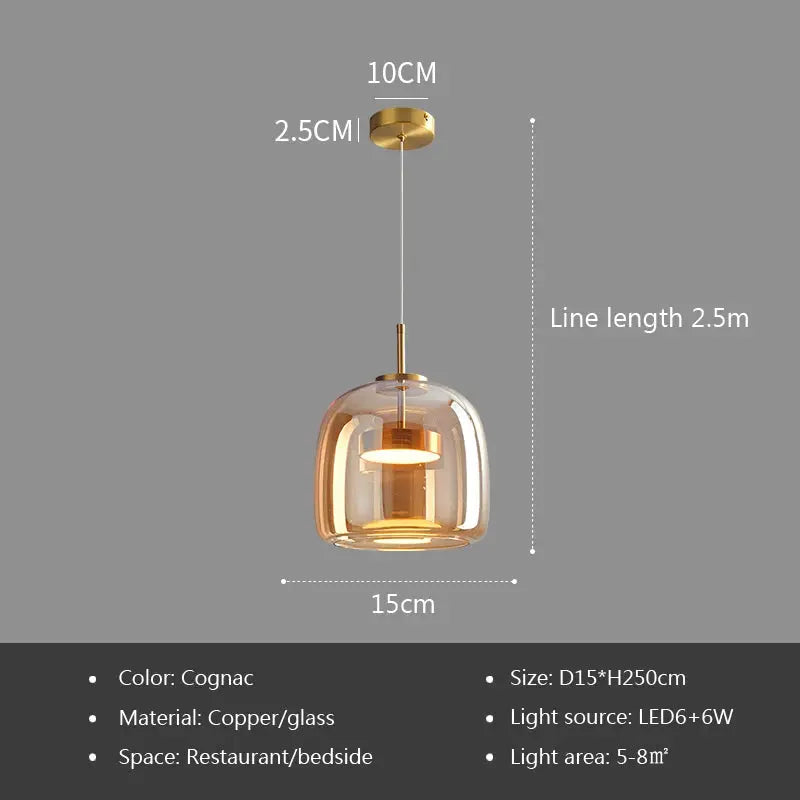 Hilda – Modern Luxury LED Glass Pendant Lamp for Elegant Interiors Kozyled