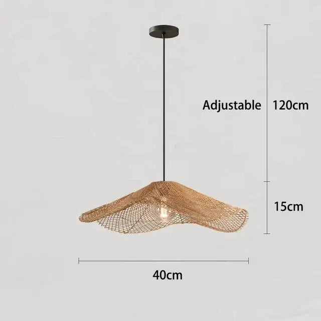 Lyra – Hand-Knitted Rattan LED Pendant Light for Cozy, Natural Decor Kozyled