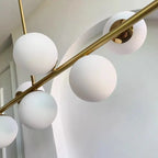 Malin – Scandinavian Frosted Glass Dining Table dimmable LED Pendant Lamp Lampasa.com