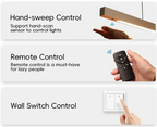 Einar – Dimmable Smart LED Pendant Light with Wooden Design and Sweep Sensor (Black & White Edition) Kozyled.com