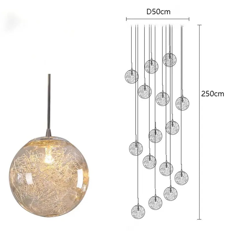 Celestia – Luxury Modern Dimmable LED Staircase Chandelier Lampasa.com