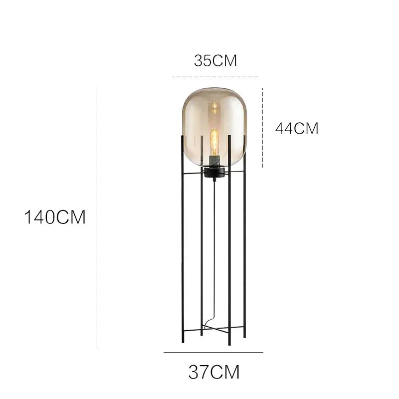 Hermann – Nordic Large Glass LED Table and Floor Lamp for Cozy Spaces Kozyled