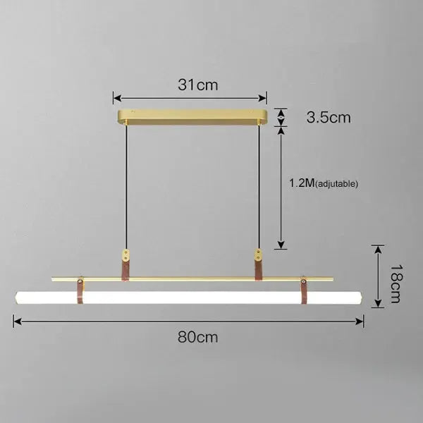 Nilsson – Dimmable Modern LED Pendant Light with Long Tube Design for Dining Tables and Bars Kozyled.com