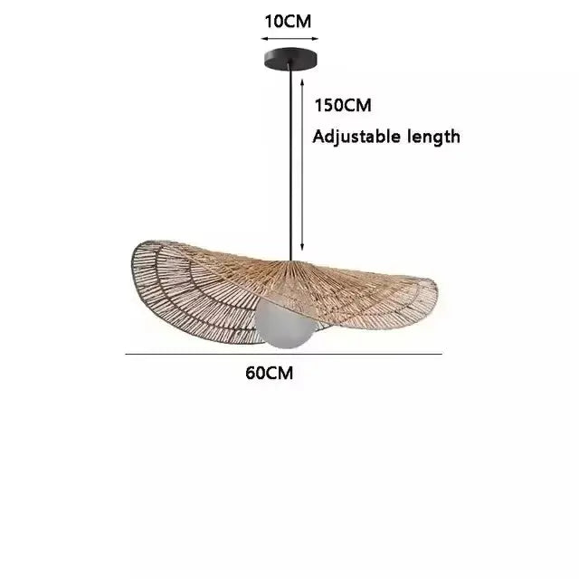 Greta – Handwoven Retro Rattan LED Pendant Light for Cozy Vintage Interiors Kozyled